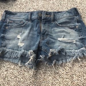ripped jean shorts